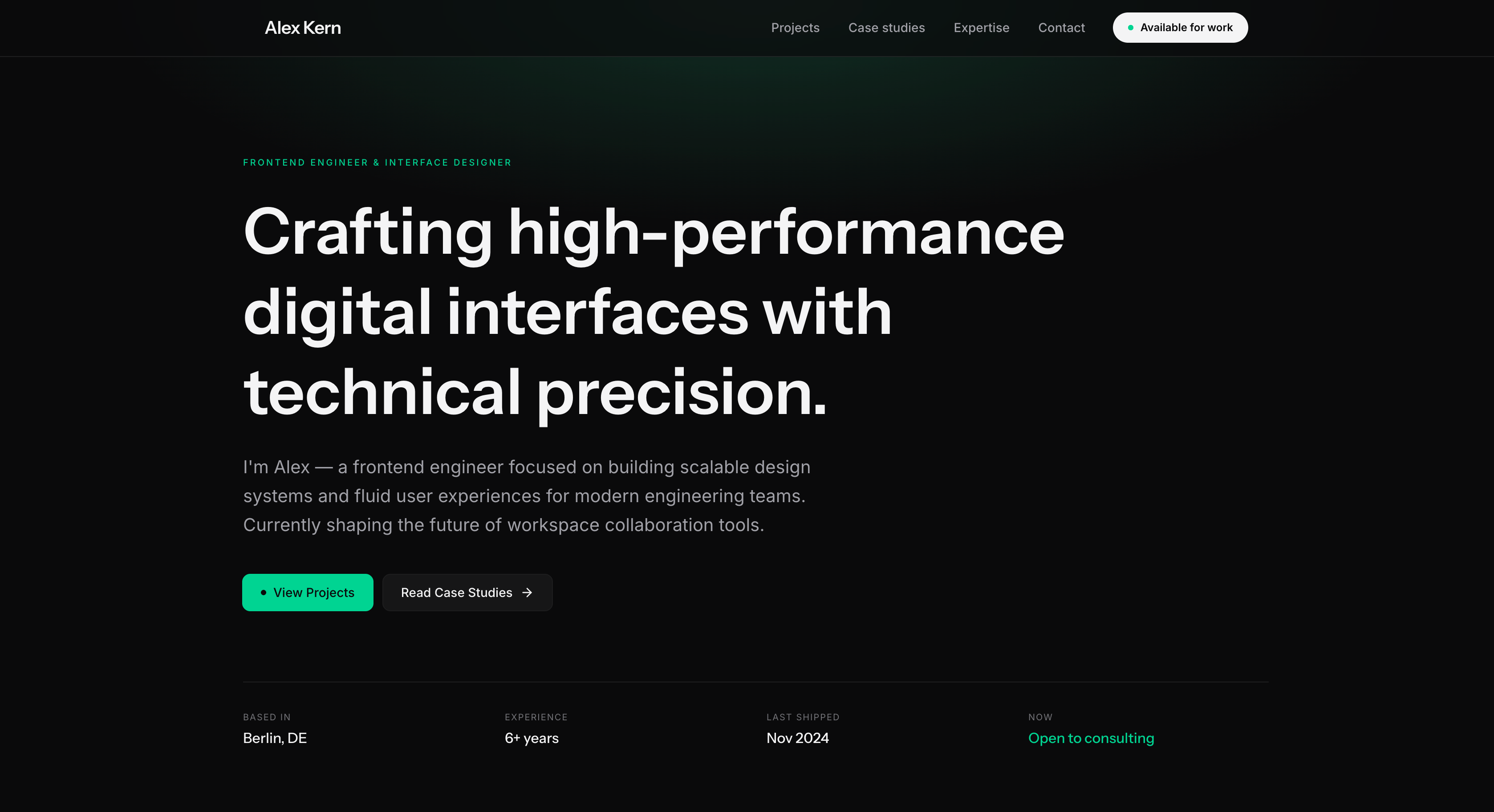 A full portfolio site generated, committed, and deployed by Chatly Make